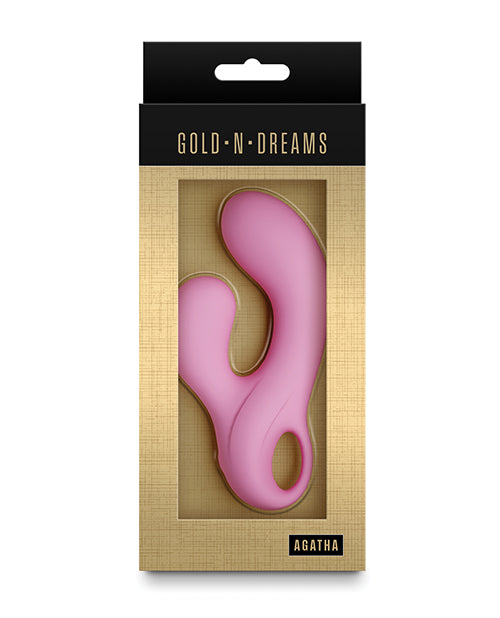 NS Novelties Gold-n-Dreams Agatha Rabbit Vibrator, Rose Quartz, Rechargeable