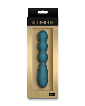 NS Novelties NSN-0244-28 Gold n Dreams Rosa, Turquoise Vibrating Massager