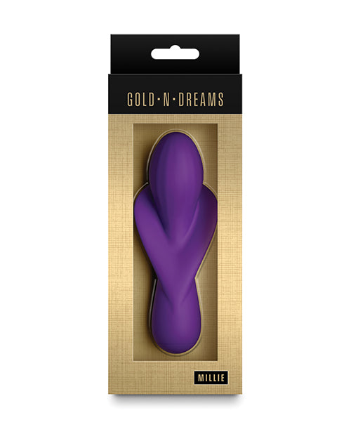 NS Novelties Gold-n-Dreams Millie Vibrator, Amethyst – Rechargeable & IPX6