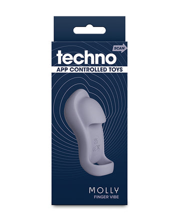 NS Novelties Techno Molly App-Controlled Finger Vibe, Grey