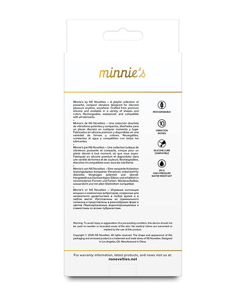 NS Novelties Minnie’s Flick Rechargeable Vibrator - Pink Silicone