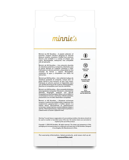 NS Novelties Minnie’s Flick Rechargeable Vibrator - Pink Silicone