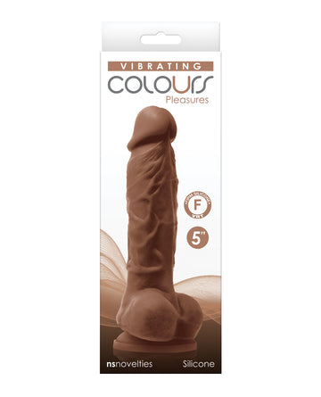 NS Novelties Colours Pleasures 5" Vibrating Dildo, Rechargeable & Veined