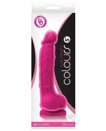 N.S. Novelties NSN-0403-14 Colours Dual Density Dong, Pink, 5-inch