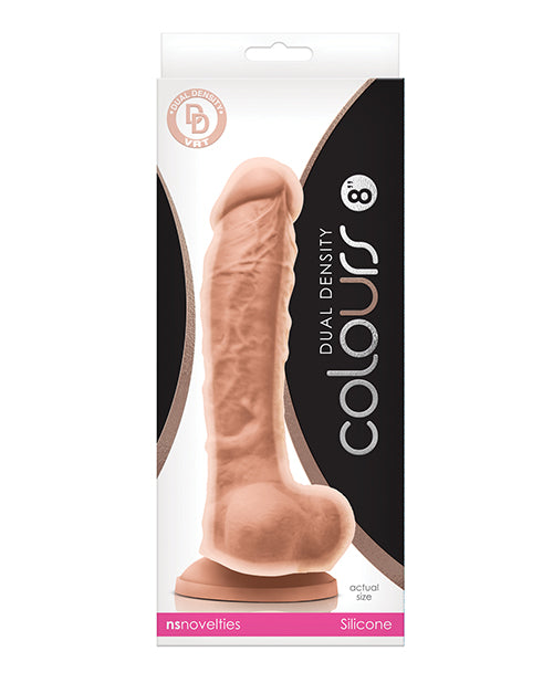 NS Novelties NSN-0403-21 Colours Dual Density 8" Dildo, White