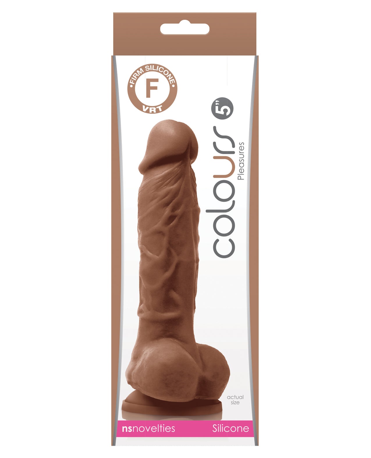 NS Novelties NSN-0405-12 Dildo w/Suction Cup, 5" Brown