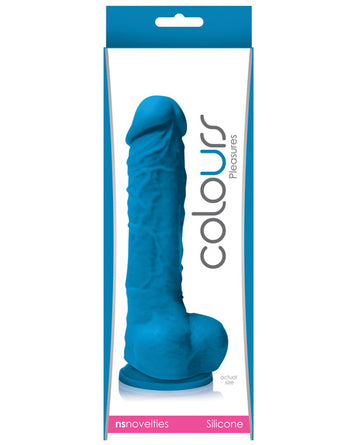 NS Novelties NSN-0405-17 Dildo w/Suction Cup, Blue, 5+ Inches