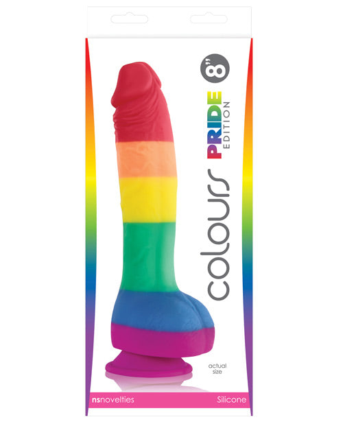 Ns novelties inc. Colours Pride Edition Dong, 8-Inch Rainbow