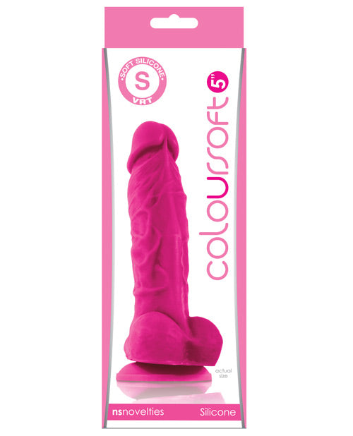 NS Novelties ColourSoft 5" Silicone Soft Dildo - Pink, Medical-Grade