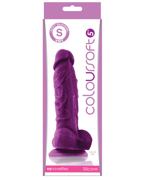 NS Novelties NSN-0410-25 ColourSoft 5" Purple Silicone Dildo