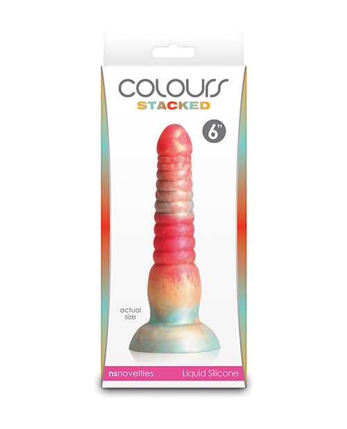 Ns novelties inc. NSN-0412-01 Colors Stacked Dildo, 6" Multi-Color