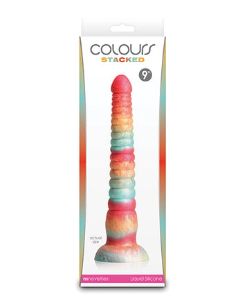 Ns Novelties Colours Stacked 9-Inch Dildo, Red/Gold
