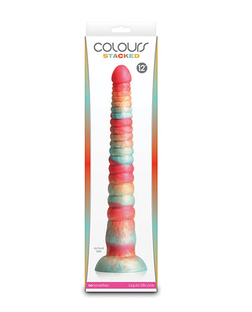 Ns Novelties Colours Stacked 12-Inch Dildo, Red/Gold