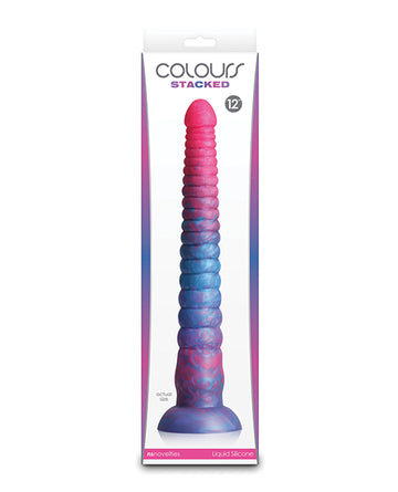 Ns NSN-0412-22 Colours Stacked 12" Dildo, Multi-Color