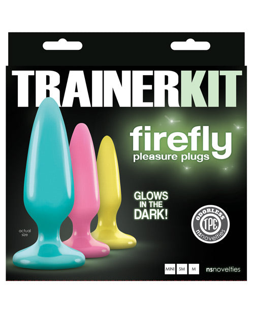 NS Novelties NSN-0473-01 Firefly Anal Trainer Kit, 3 Sizes, TPE, Glow