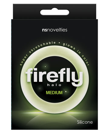 NS Novelties NSN-0473-31 Firefly Halo Medium Cockring, Clear Silicone