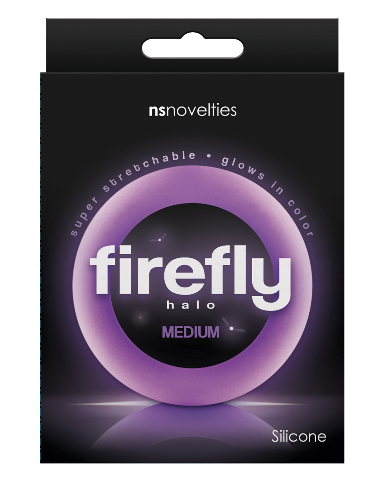 NS Novelties NSN-0473-35 Firefly Halo Medium Cockring, Purple, Silicone