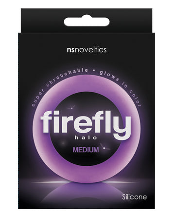 NS Novelties NSN-0473-35 Firefly Halo Medium Cockring, Purple, Silicone