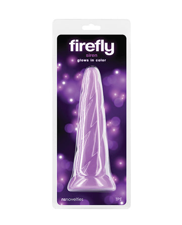 Ns novelties inc. Firefly Siren Glow Dildo, Body-Safe TPE, Purple