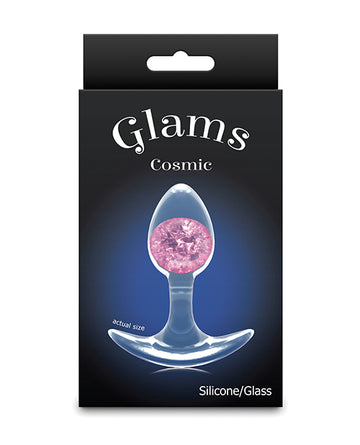 NS Novelties Cosmic Glams Small Plug, Pink – Body-Safe Silicone