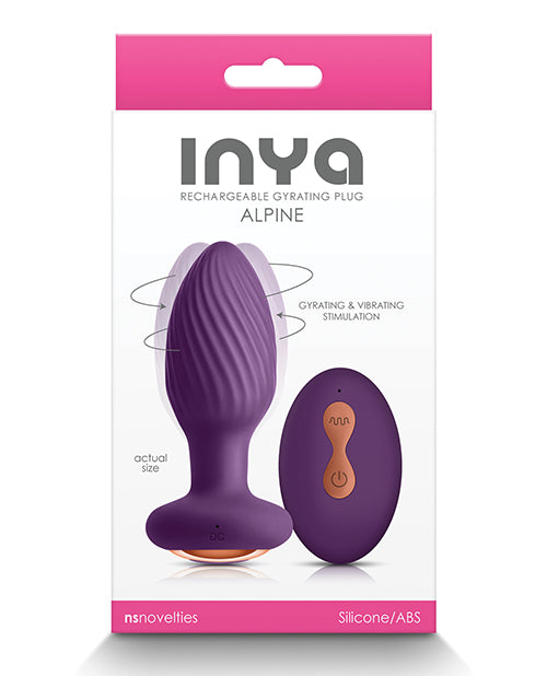 NS Novelties INYA Alpine Vibrating Butt Plug, Purple, Remote & Rechargeable