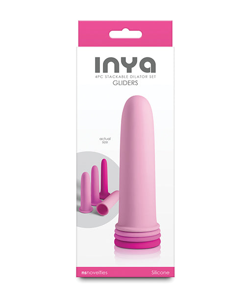 NS Novelties INYA Gliders Dilator Set, Pink Silicone, 4-Piece