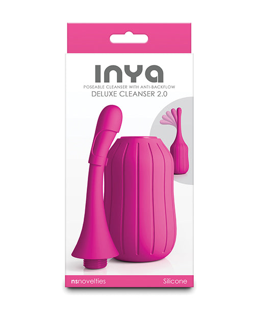NS Novelties INYA Deluxe Cleanser 2.0, Pink Silicone Douche with Anti-Backflow