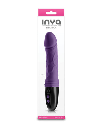 INYA Electrica Phallic Digital Vibrator, Purple with Digital Display