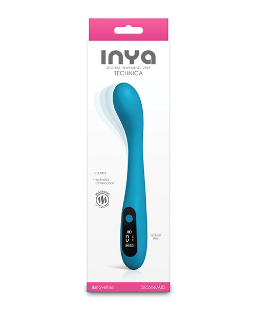 NS Novelties INYA Technica G-Spot Vibrator, Teal – Warming & Rechargeable
