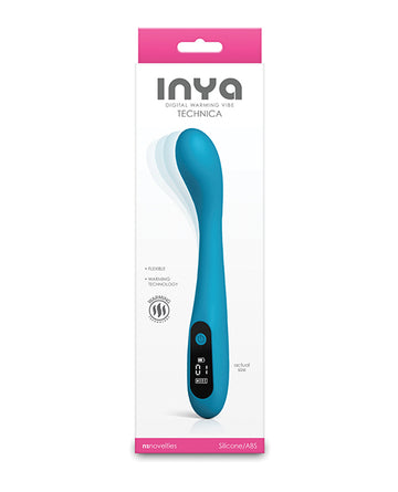 NS Novelties INYA Technica G-Spot Vibrator, Teal – Warming & Rechargeable