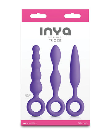 NS Novelties NSN-0563-05 Trio Kit, Purple Silicone Anal Plug Set
