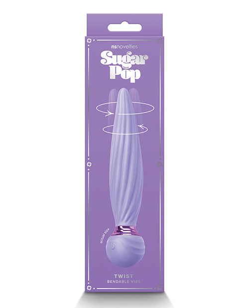 NS Novelties Sugar Pop Twist Bendable Vibe, Purple Rechargeable Silicone