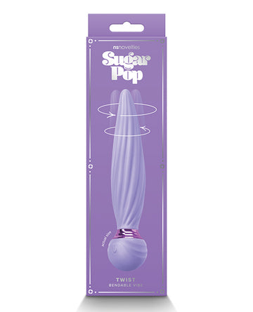 NS Novelties Sugar Pop Twist Bendable Vibe, Purple Rechargeable Silicone