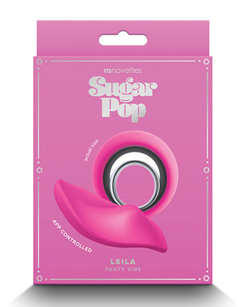 NS Novelties Sugar Pop Leila App-Controlled Panty Vibrator, Pink