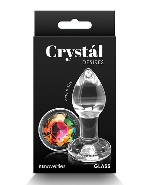 NS Novelties NSN-0719-41 Crystal Desires Gem Plug, Rainbow