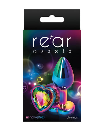 NS Novelties NSN-0962-19 Heart Anal Toy, Rainbow, Chrome-Plated