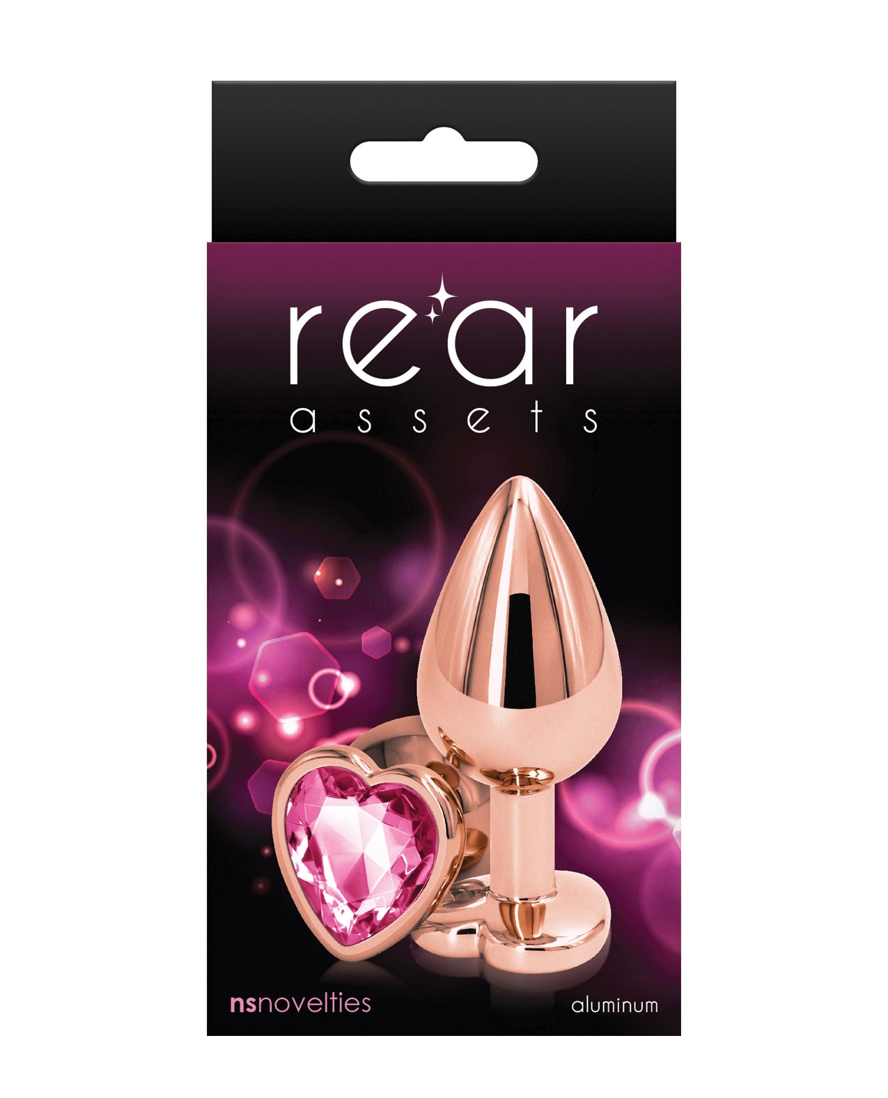 NS Novelties NSN-0963-24 Rose Gold Heart Anal Toy, Pink, Medium