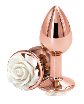NS Novelties NSN-0965-11 White Rose Anal Toy, White, Aluminum