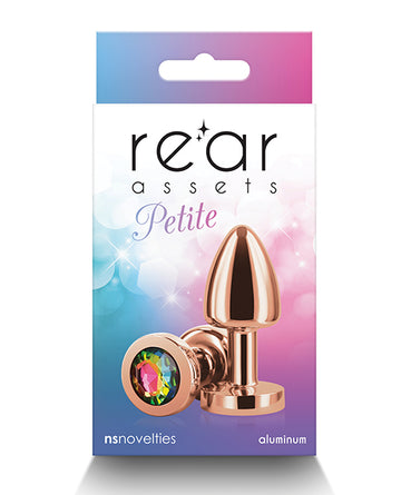 NS Novelties NSN-0966-29 Rear Assets Rose Gold Petite, Rainbow