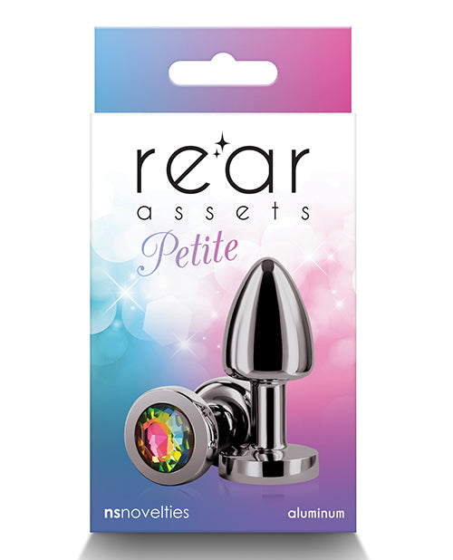 NS Novelties Rear Assets Petite Gunmetal Rainbow End Butt Plug, 2.19 oz