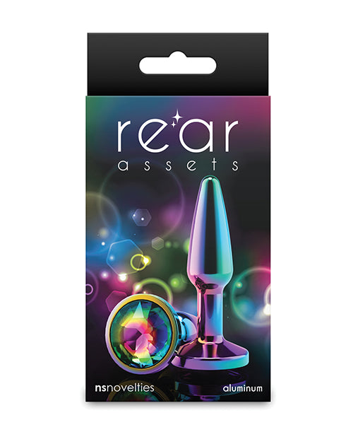 NS Novelties NSN-0969-19 Rear Assets Tapered Small Anal Toy, Rainbow