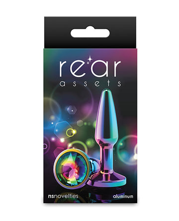NS Novelties NSN-0969-19 Rear Assets Tapered Small Anal Toy, Rainbow