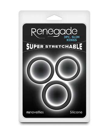 Ns novelties inc. Renegade Slim Cock Rings, 3-Piece Set
