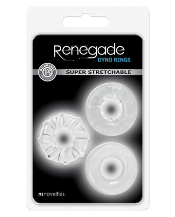 NS Novelties NSN-1111-31 Renegade Dyno Rings, Clear TPE