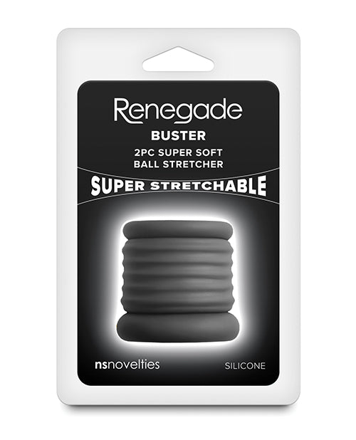 NS Novelties Renegade Buster Silicone Ball Stretcher, Black