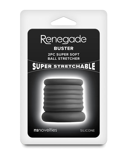 NS Novelties Renegade Buster Silicone Ball Stretcher, Black