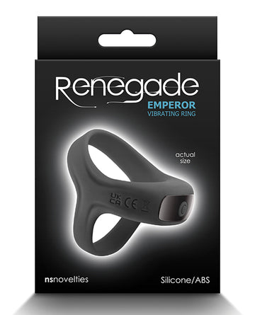 NS Novelties Renegade Emperor Vibrating Ring, Black – 10 Modes & IPX6 Waterproof