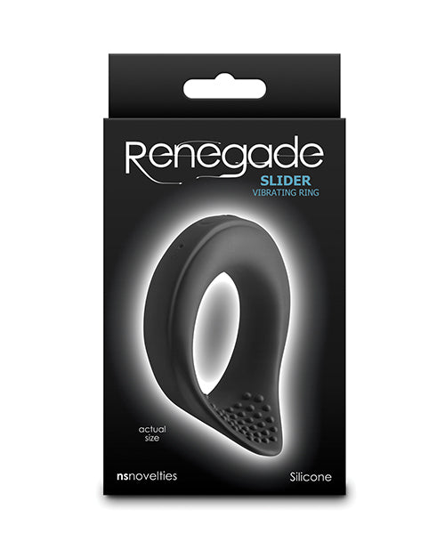 NS Novelties Renegade Slider Vibrating Cock Ring, Rechargeable Silicone