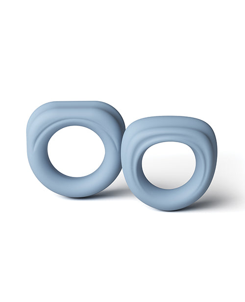 NS Novelties Renegade Alpha Rings, Gray Silicone
