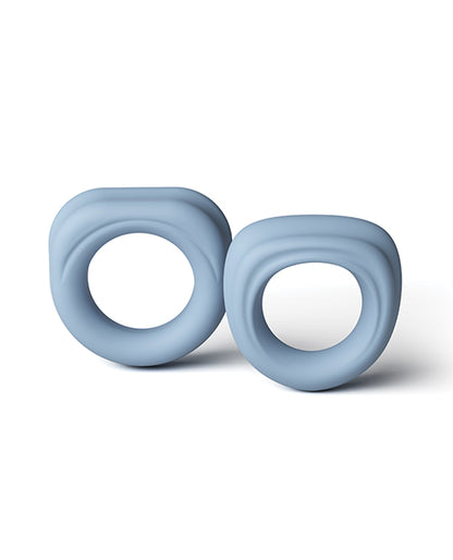 NS Novelties Renegade Alpha Rings, Gray Silicone